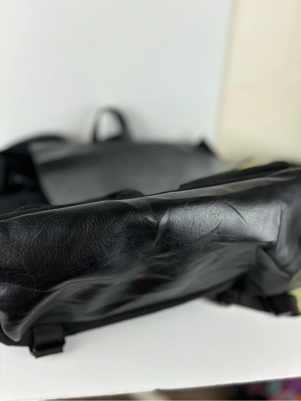 BEIS Travel Backpack-Canvas & Leather Trim-Black